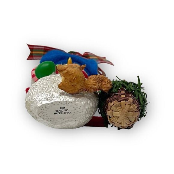 Vintage Lot of 5 Ceramic Christmas Ornaments Santa Bear Snowman AGC Summit - Picture 5 of 13